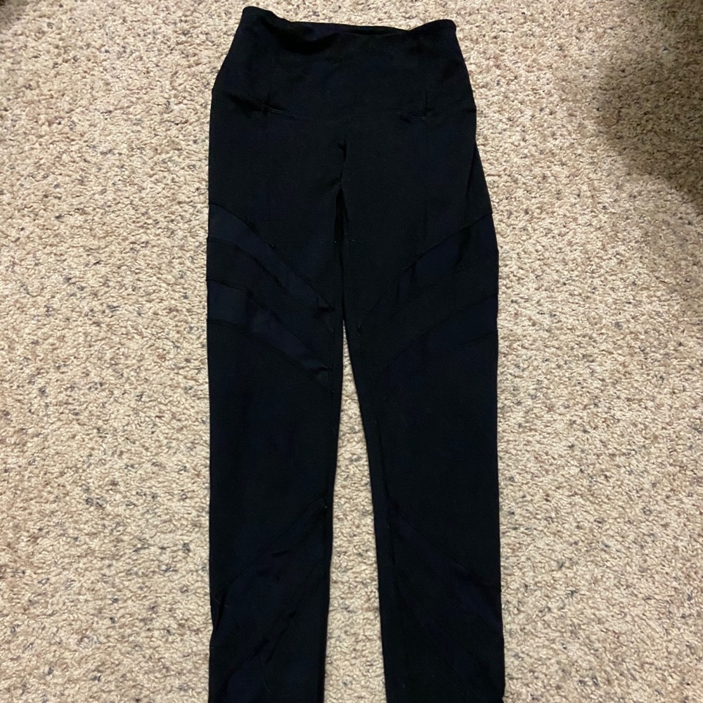 FABLETICS MESH BLACK HIGH WAIST LEGGINGS